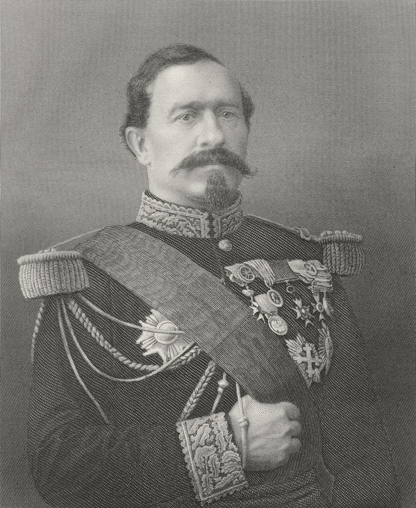 GERMANY. General Bourbaki  1875 old antique vintage print picture